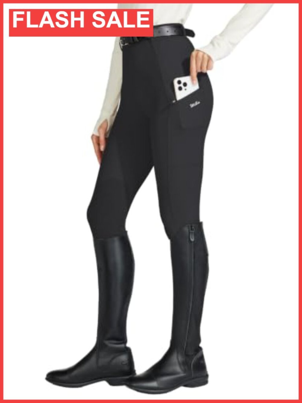 Women's English Horse Riding Breeches Stretchy Suede Knee Patch Equestrian